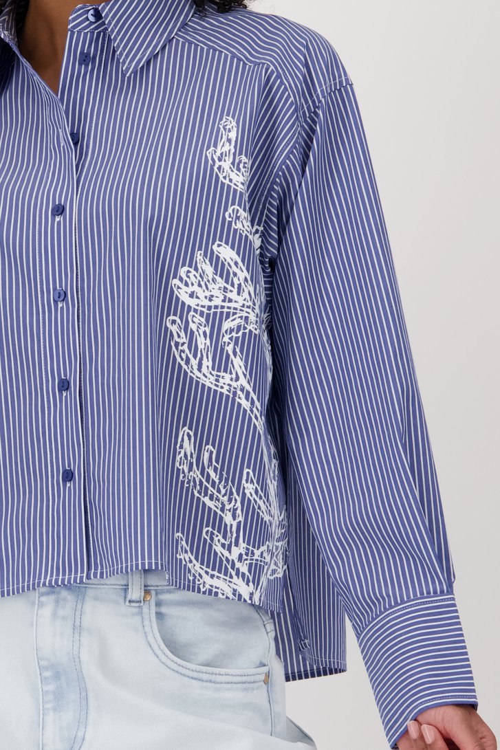 Lichtblauw gestreepte blouse van Louise voor Dames