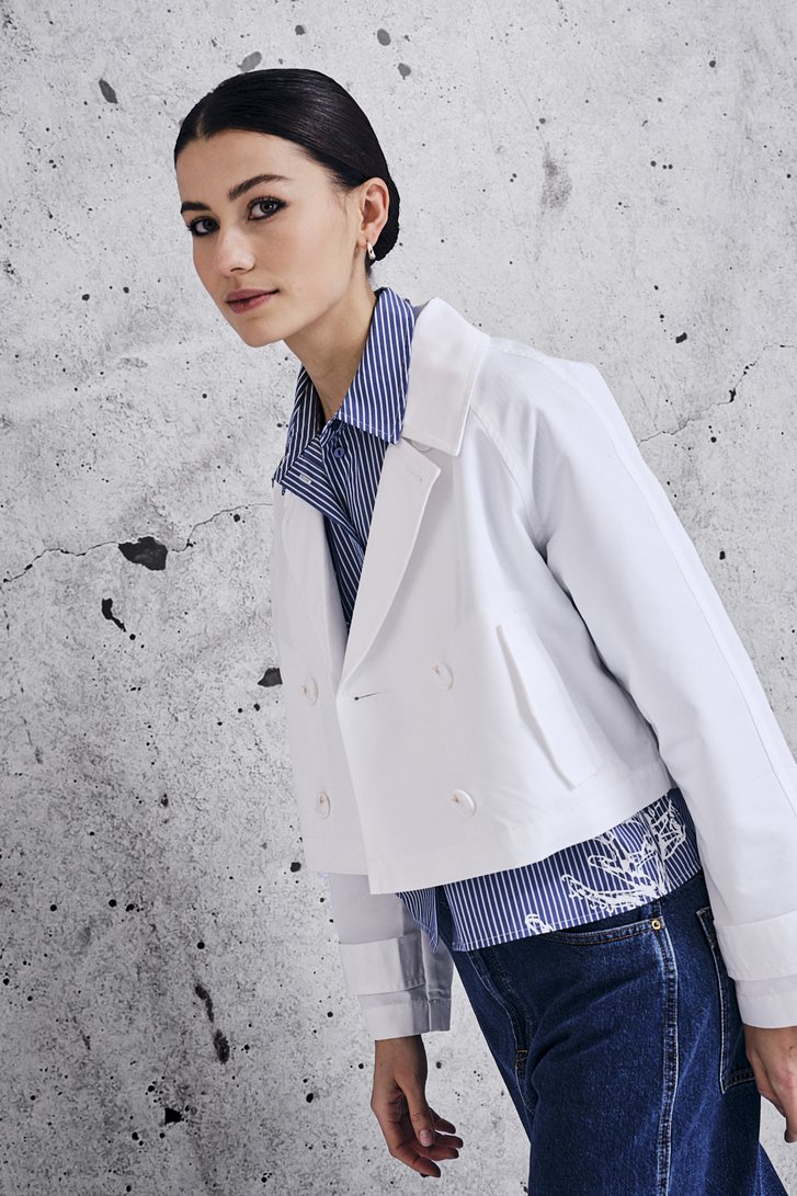 Lichtblauw gestreepte blouse van Louise voor Dames