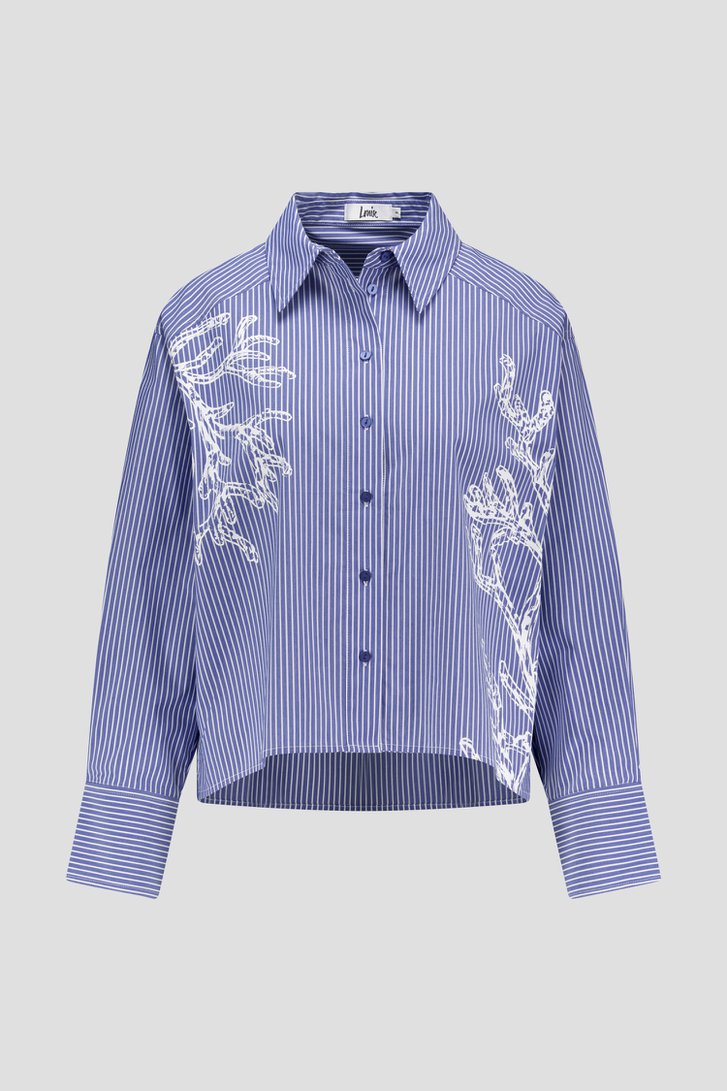 Lichtblauw gestreepte blouse van Louise voor Dames