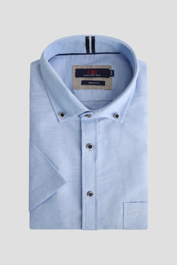 Voorkant van Lichtblauw hemd met korte mouw - Regular fit door Dansaert Blue voor Heren