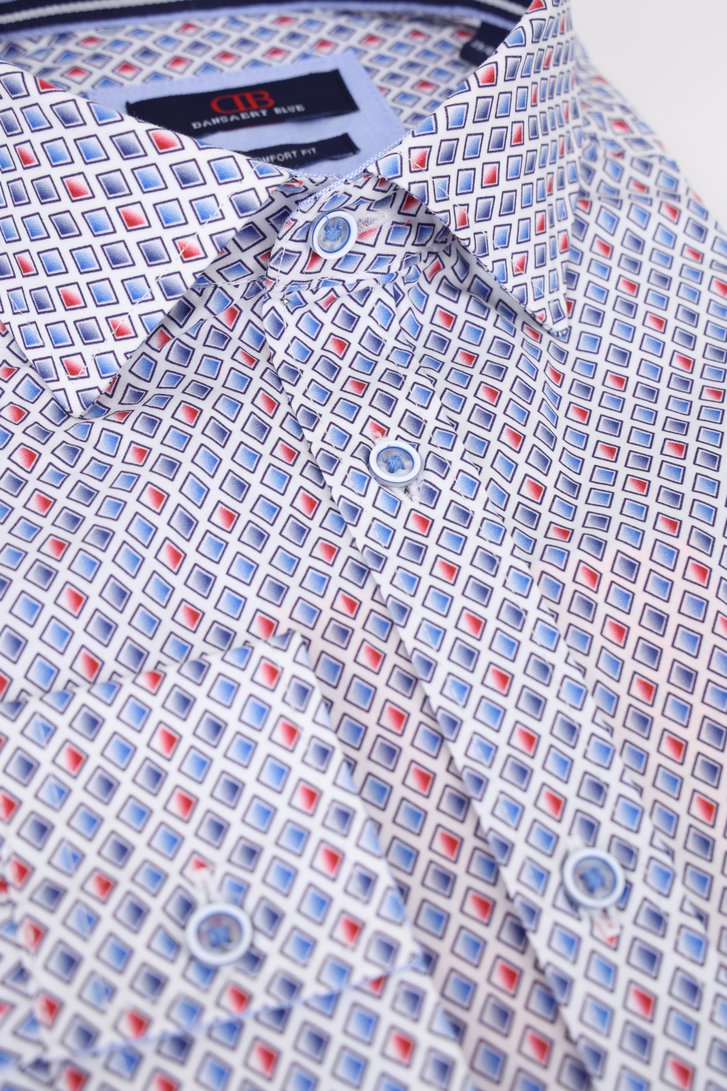 Lichtblauw hemd met print – Comfort fit van Dansaert Blue voor Heren
