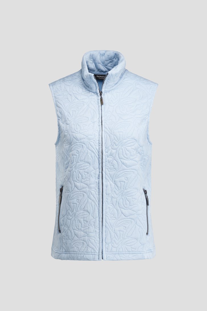 Productfoto 1 van Lichtblauw mouwloos vest door Signature voor Dames