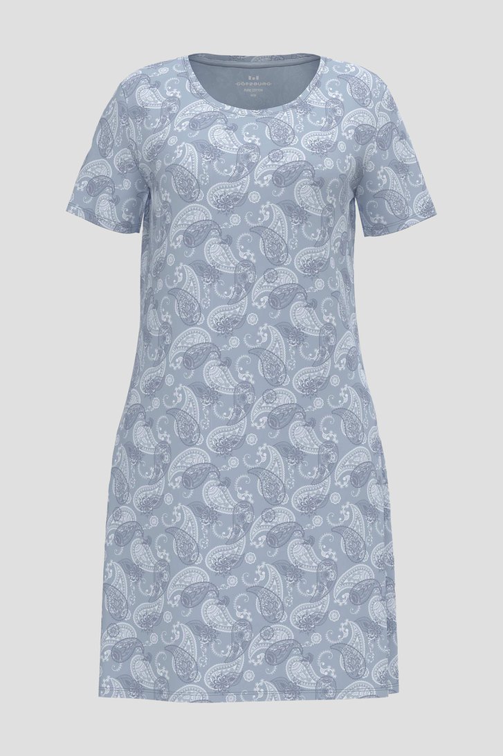 Lichtblauw slaapkleedje met paisley print van Liberty Island voor Dames