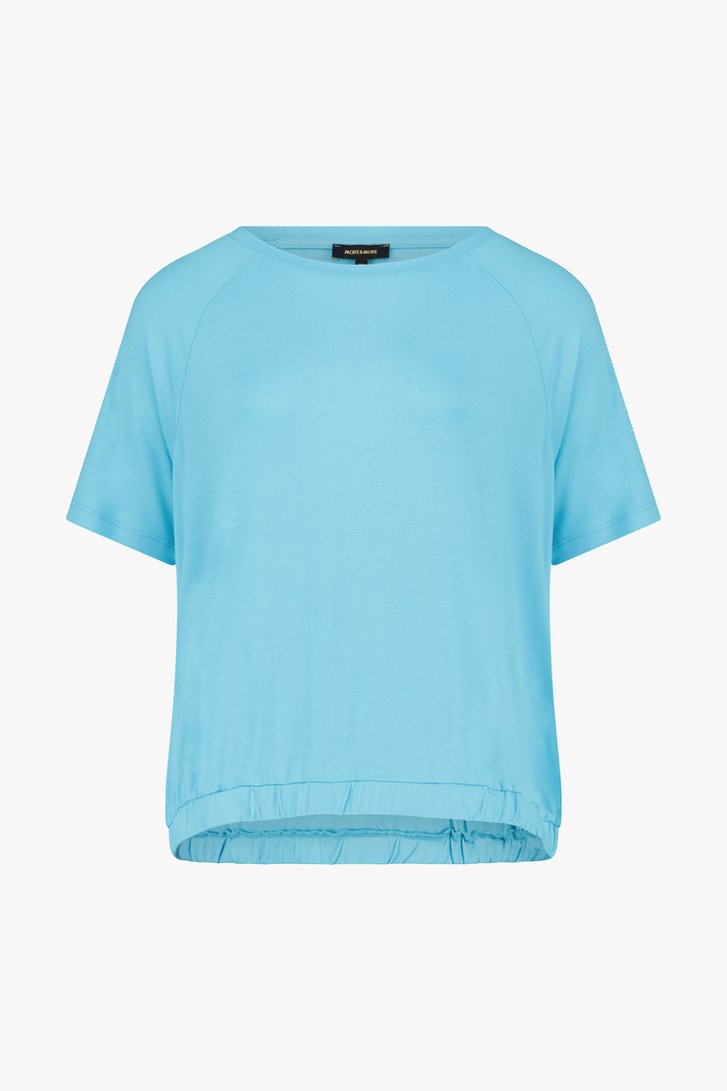 Lichtblauw soepel T-shirt van More & More voor Dames