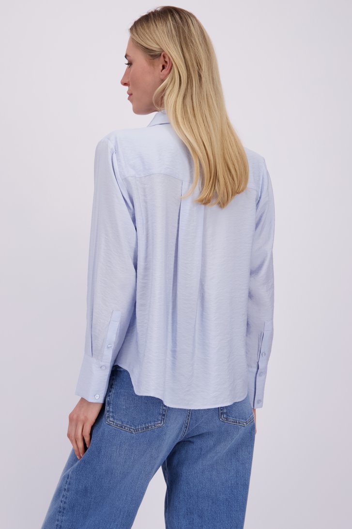 Achterkant van Lichtblauwe blouse door Liberty Island voor Dames