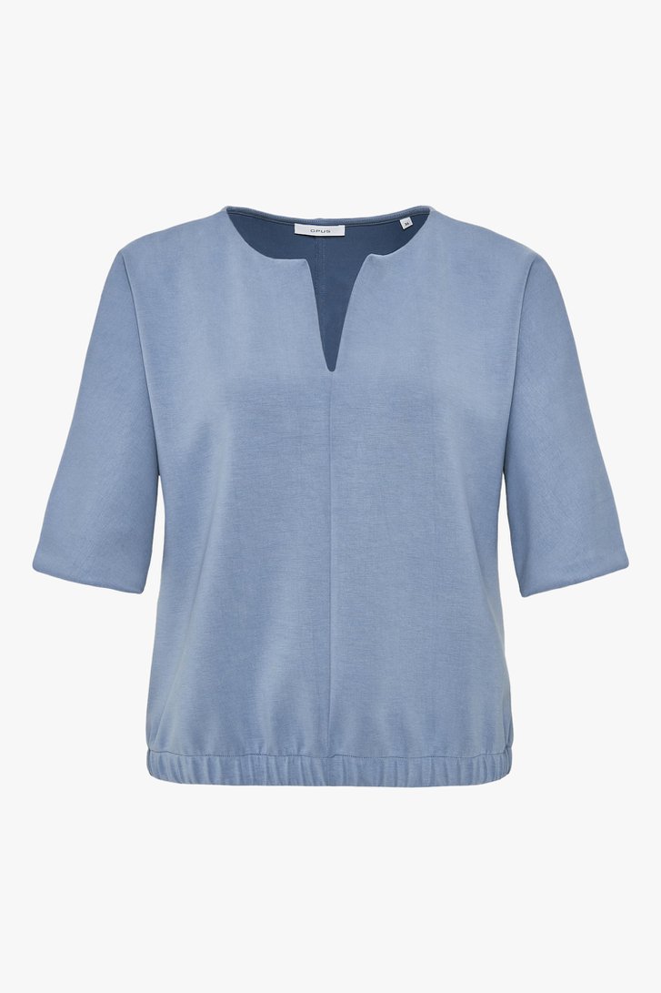 Lichtblauwe blouse met V-hals van Opus voor Dames
