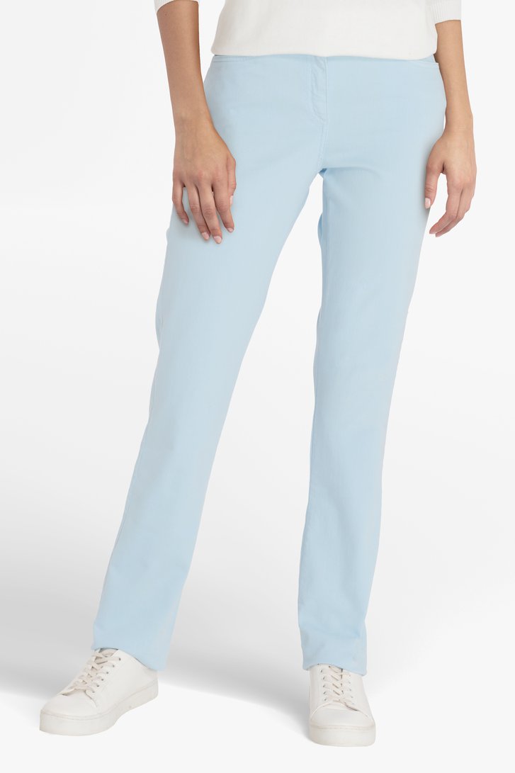 Lichtblauwe broek - straight fit van Claude Arielle voor Dames