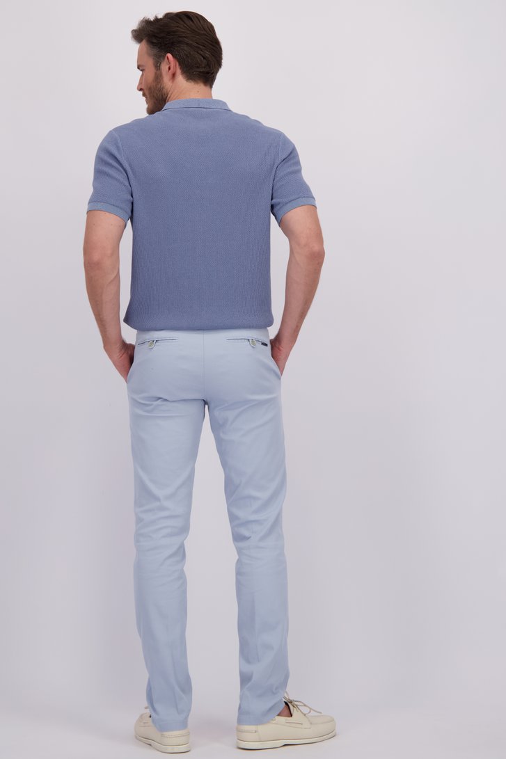 Achterkant van Lichtblauwe chino - Louisiana - Regular fit  door Brassville voor Heren