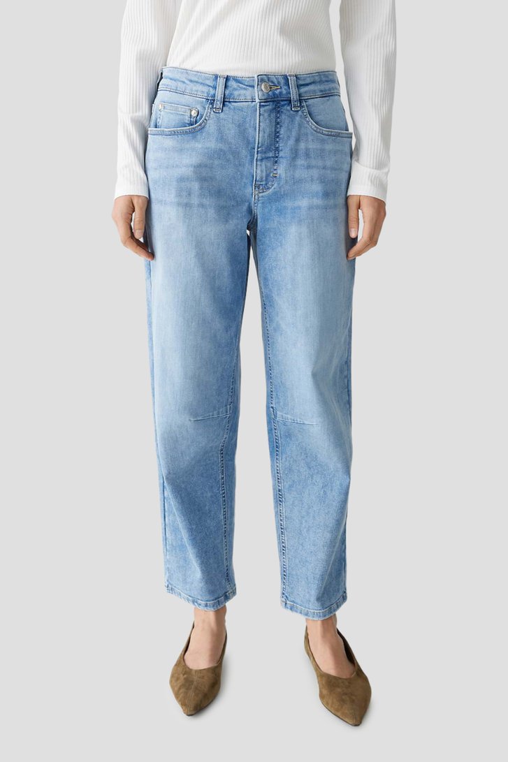 Voorkant van Lichtblauwe enkeljeans - barrel fit door Opus pants voor Dames