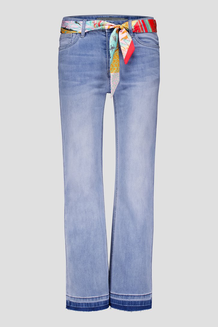 Lichtblauwe jeans met 7/8 lengte - straight fit van Geisha voor Dames