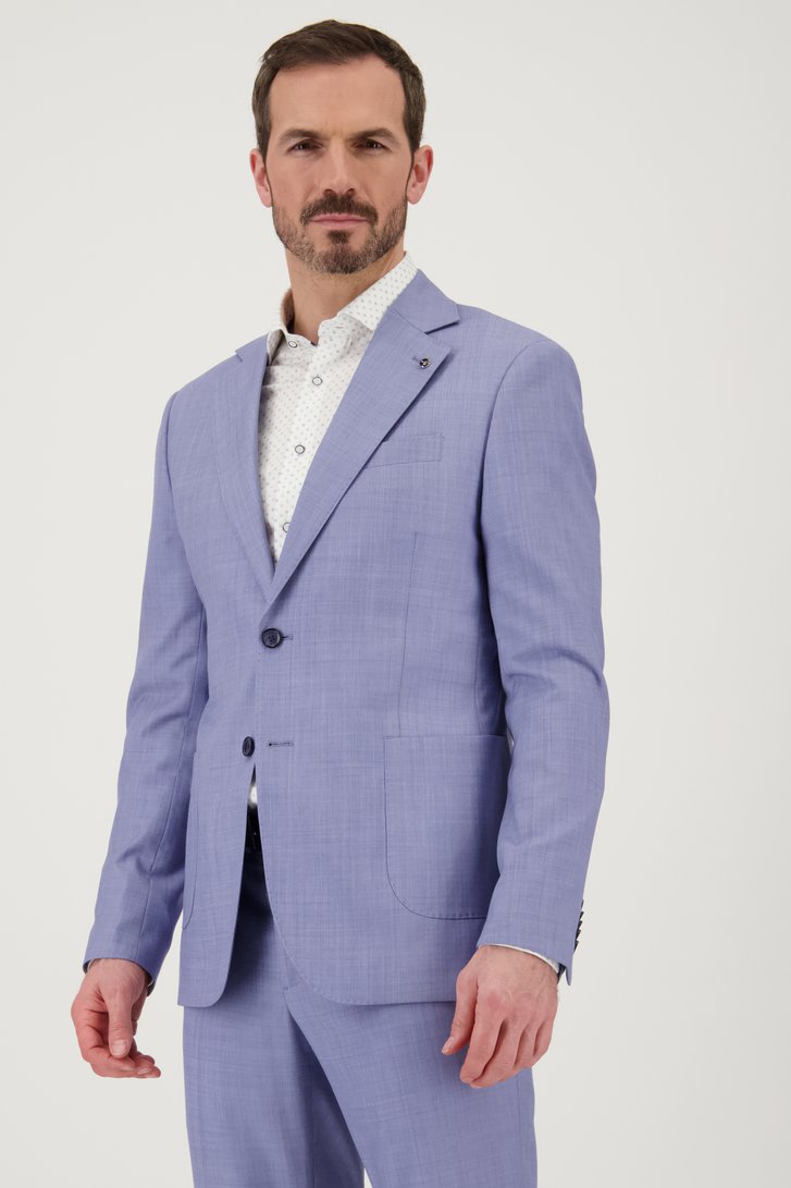 Lichtblauwe kostuumvest – Slim fit  van Dansaert Black voor Heren