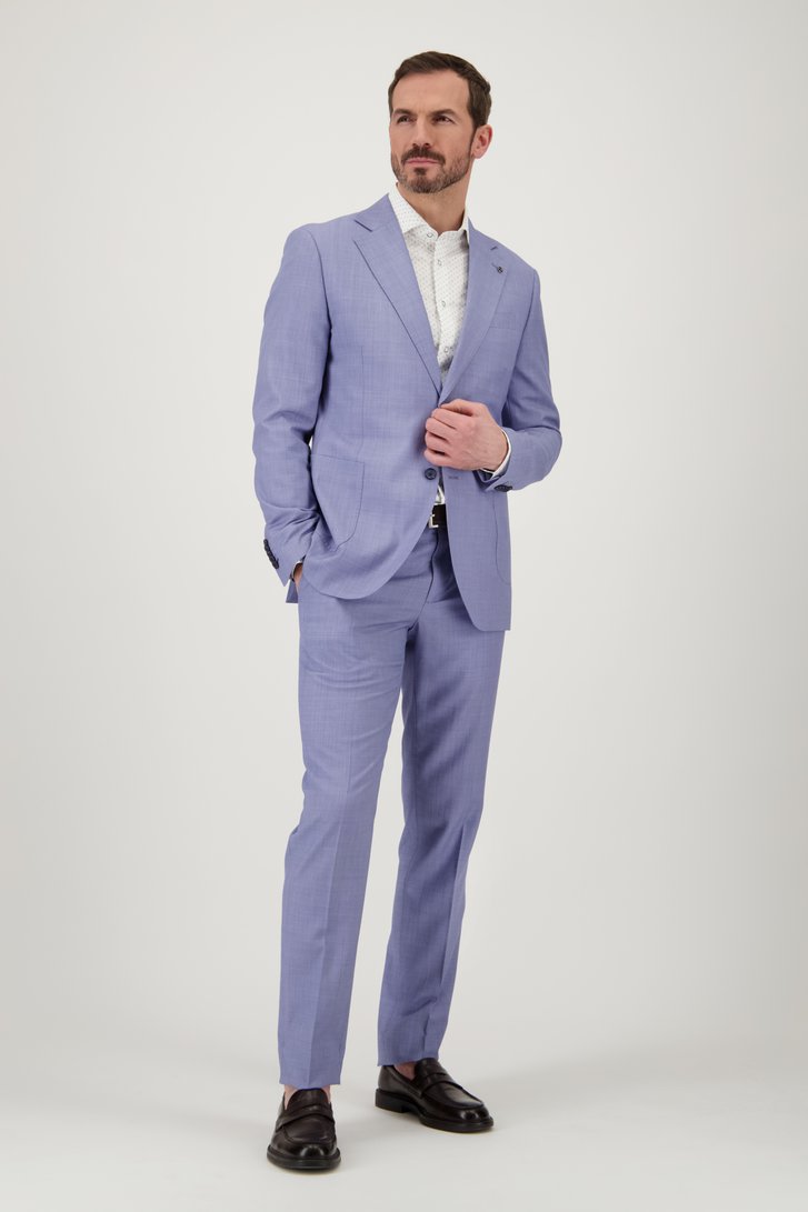 Lichtblauwe kostuumvest – Slim fit  van Dansaert Black voor Heren