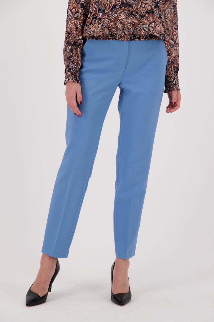 Lichtblauwe pantalon - straight fit van More & More voor Dames
