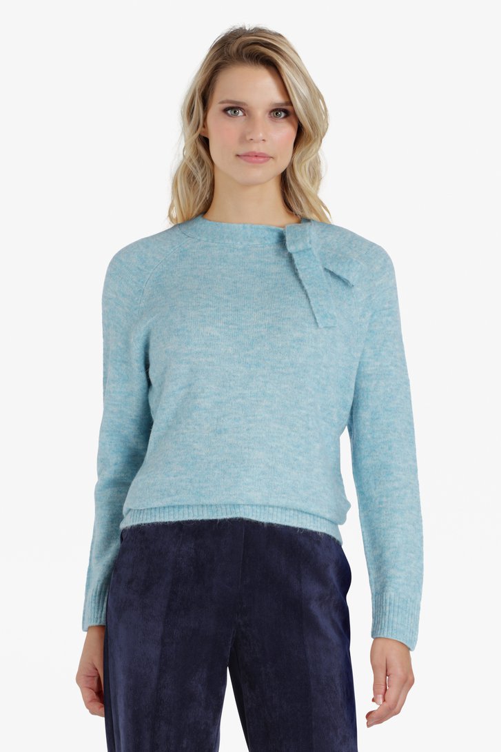 Lichtblauwe trui met strik van Libelle voor Dames
