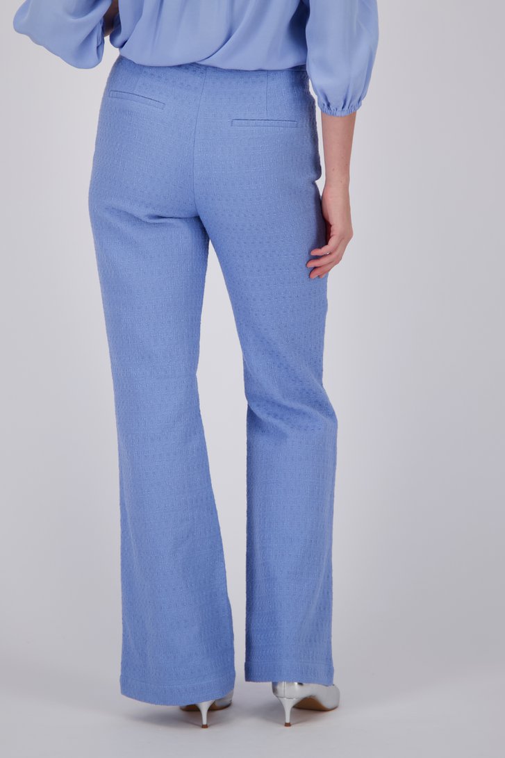 Lichtblauwe wijde broek in bouclé van D'Auvry voor Dames