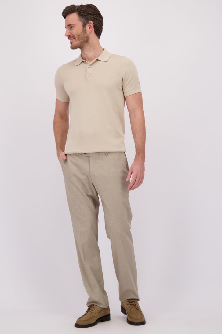 Voorkant van Lichtbruine kostuumbroek - Comfort fit door Dansaert Black voor Heren