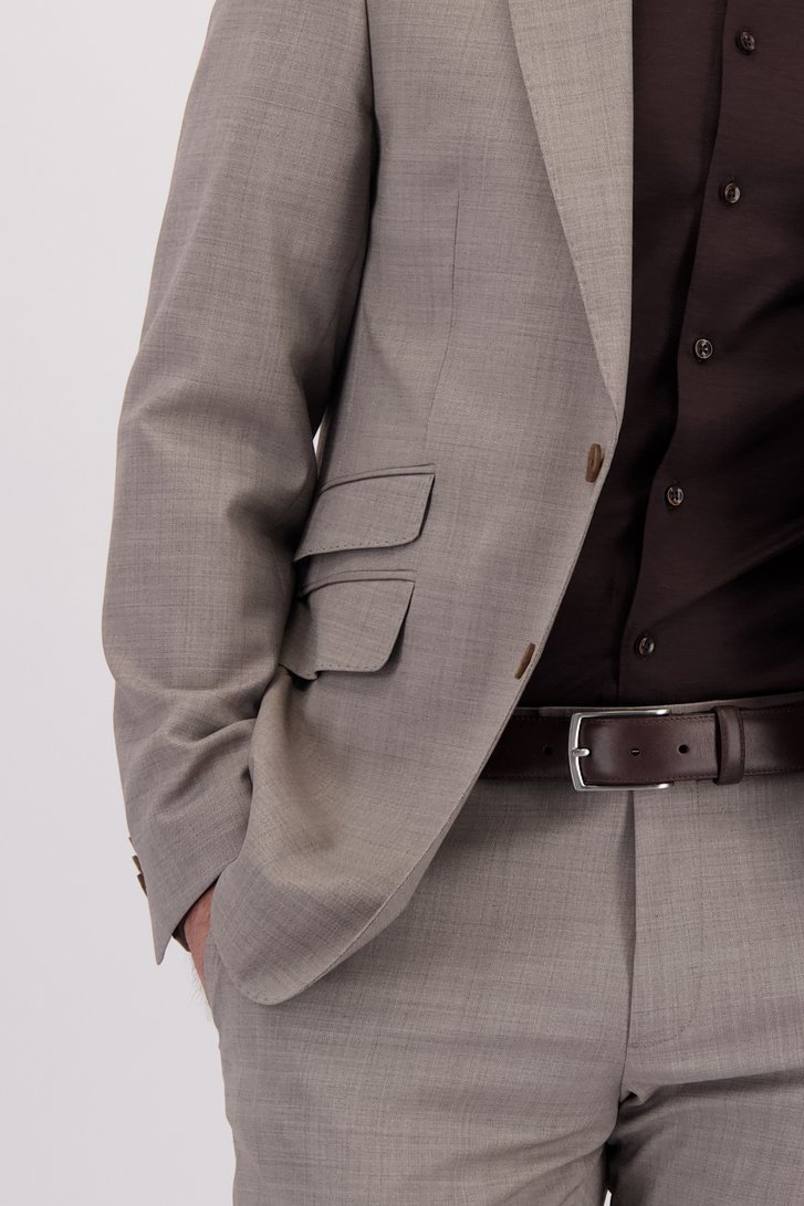 Detail van Lichtbruine kostuumvest - Regular fit - Reagan  door Dansaert Black voor Heren