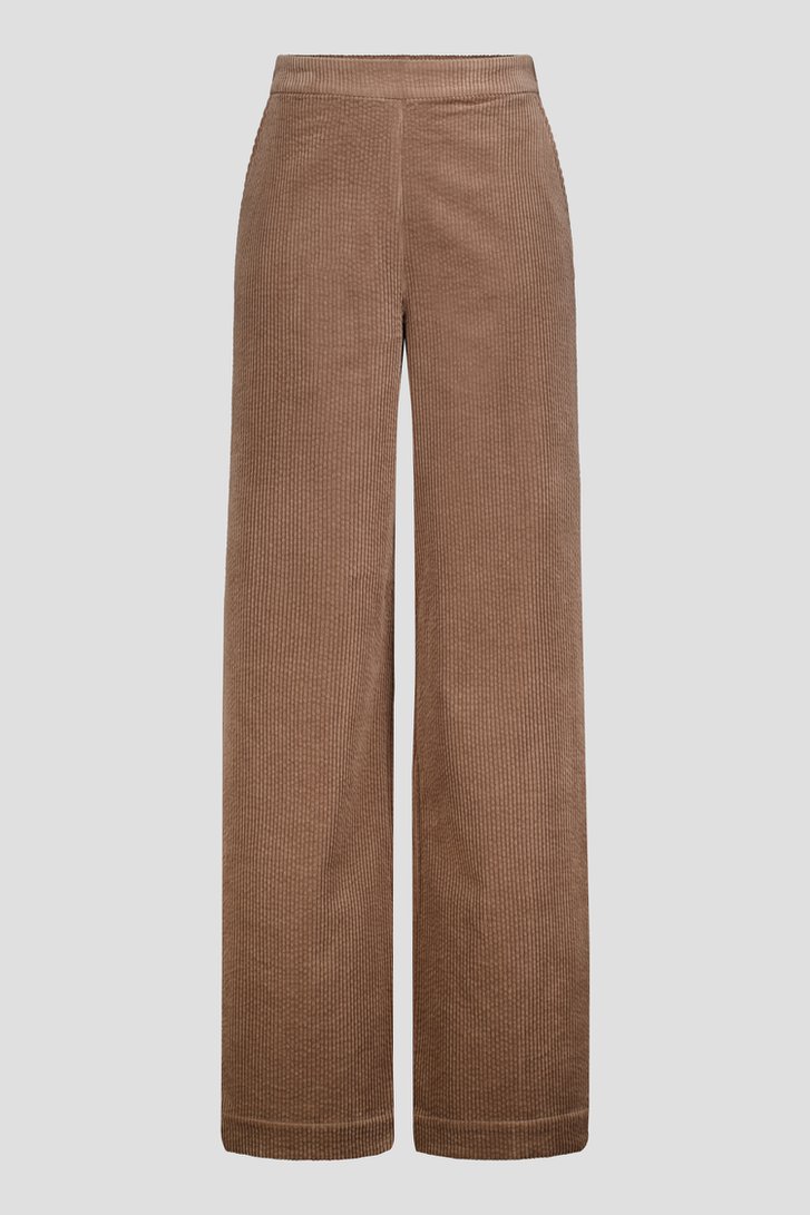 Productfoto 1 van Lichtbruine losse broek in corduroy door Libelle voor Dames