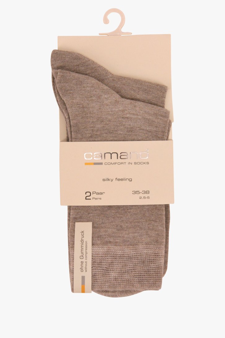 Lichtbruine sokken - 2 paar van Camano voor Dames