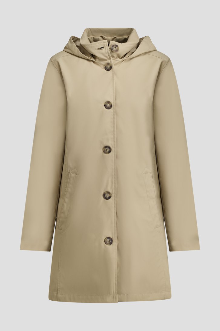 Productfoto 1 van Lichtbruine trenchcoat met kap door Claude Arielle voor Dames