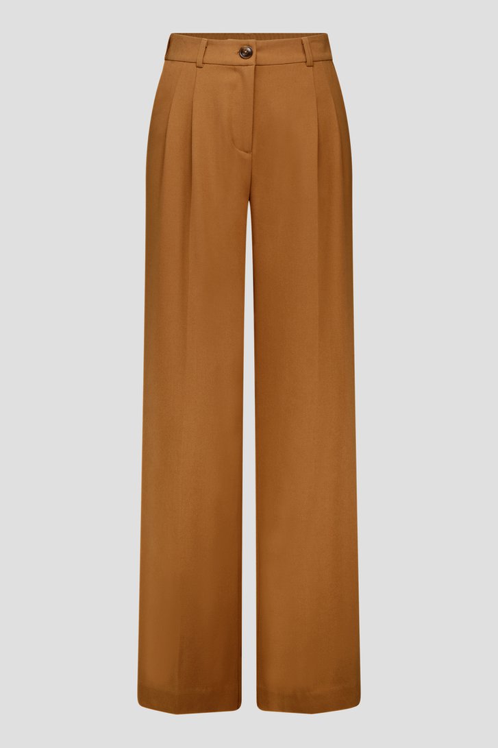 Lichtbruine wijde broek  van Libelle voor Dames