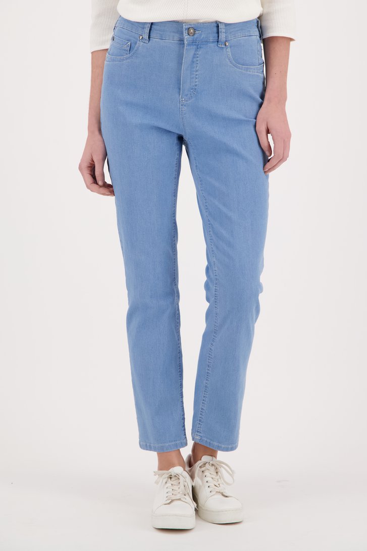 Lichte jeans met elastische taille - straight fit van Anna Montana voor Dames