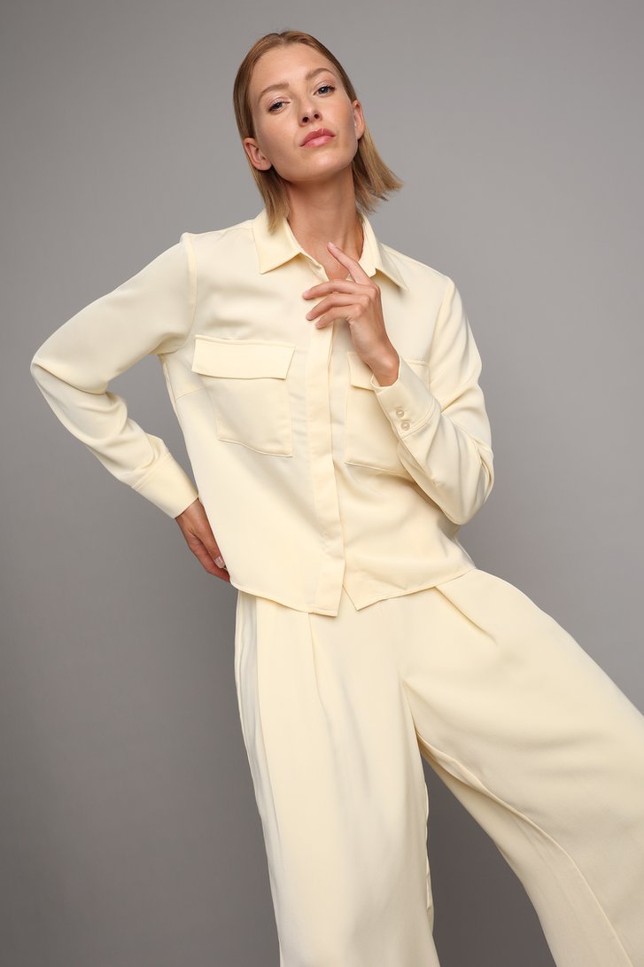 Extra foto 4 van Lichtgele blouse met lange mouwen door D'Auvry voor Dames