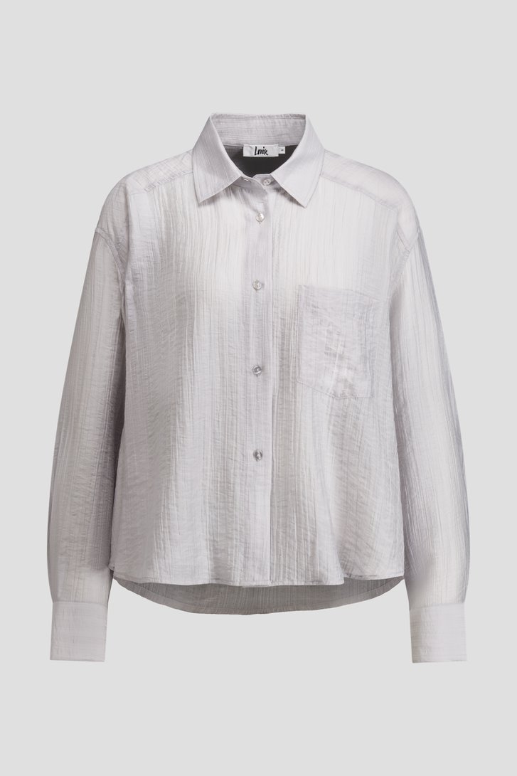 Productfoto 1 van Lichtgrijze blouse in glansstof door Louise voor Dames