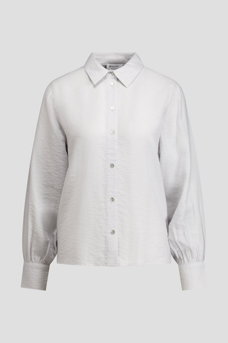 Productfoto 1 van Lichtgrijze blouse met fijne glitter door D'Auvry Studio voor Dames