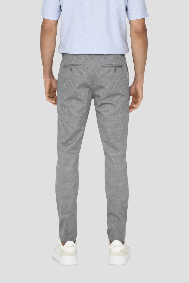 Lichtgrijze geruite chino - Slim fit van ONLY & SONS voor Heren