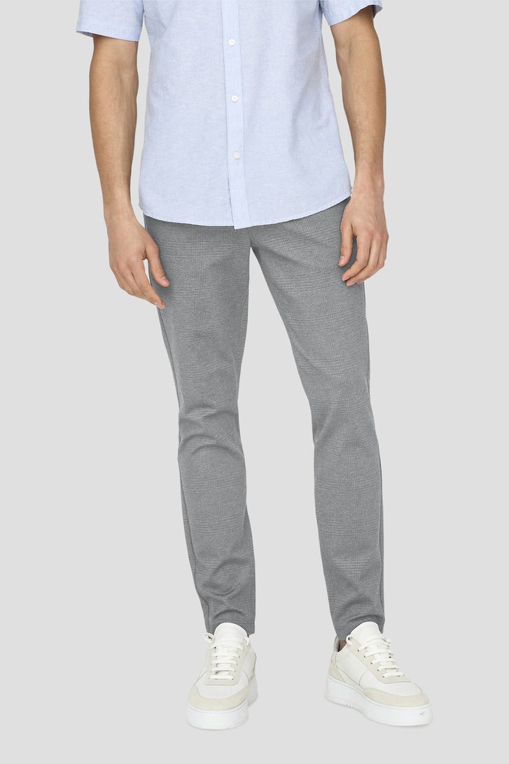 Lichtgrijze geruite chino - Slim fit van ONLY & SONS voor Heren