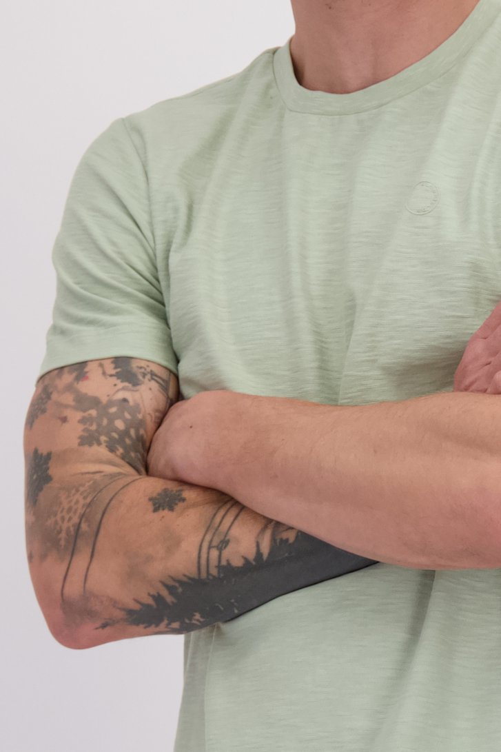 Detail van Lichtgroen T-shirt  door Bluefields voor Heren