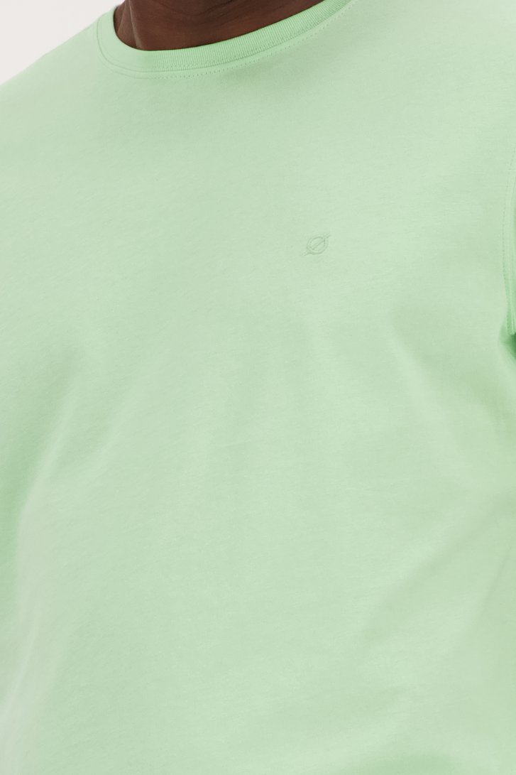 Lichtgroen T-shirt met ronde hals van Ravøtt voor Heren