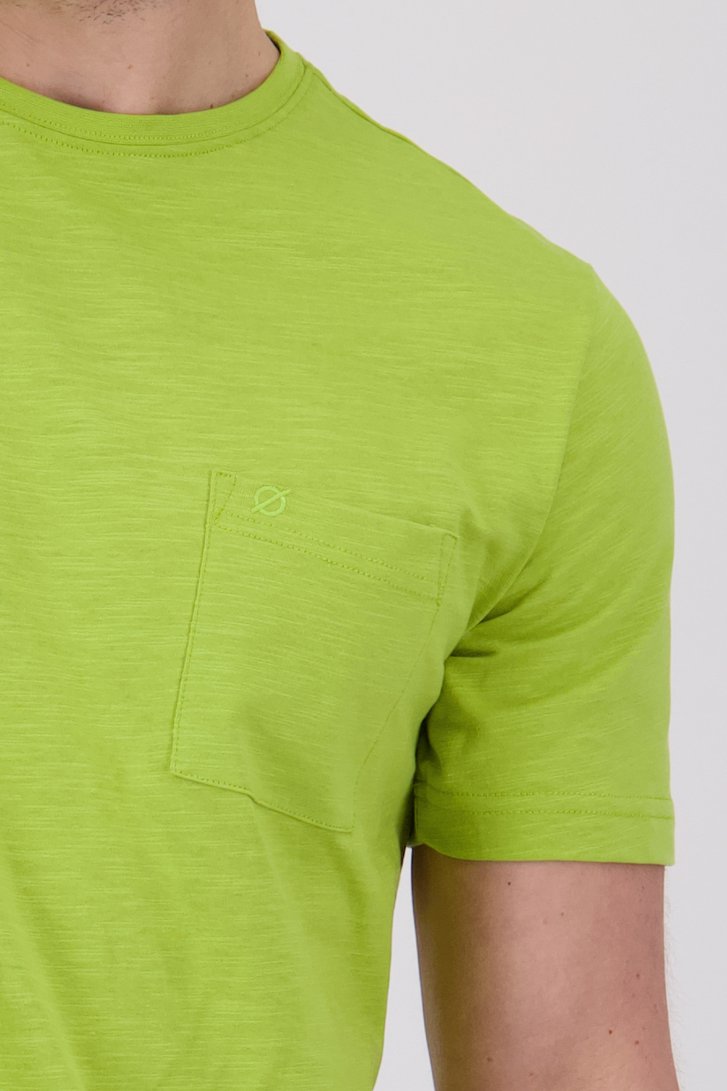Lichtgroen T-shirt met ronde hals van Ravøtt voor Heren