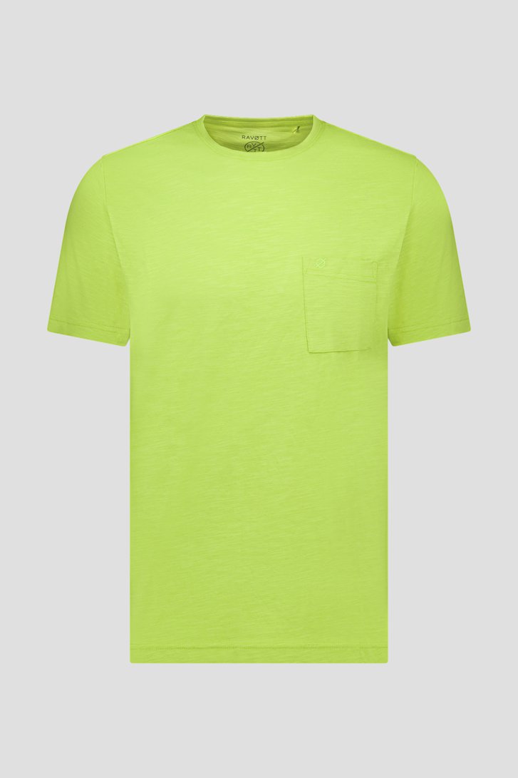 Lichtgroen T-shirt met ronde hals van Ravøtt voor Heren