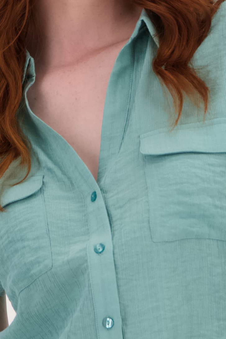 Lichtgroene blouse met korte mouwen van Libelle voor Dames