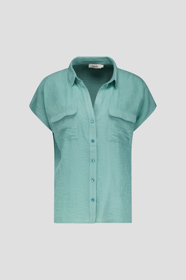 Lichtgroene blouse met korte mouwen van Libelle voor Dames