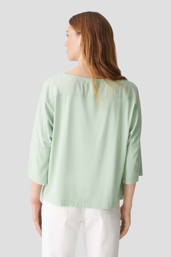 Lichtgroene blouse met vleermuismouwen van Opus voor Dames
