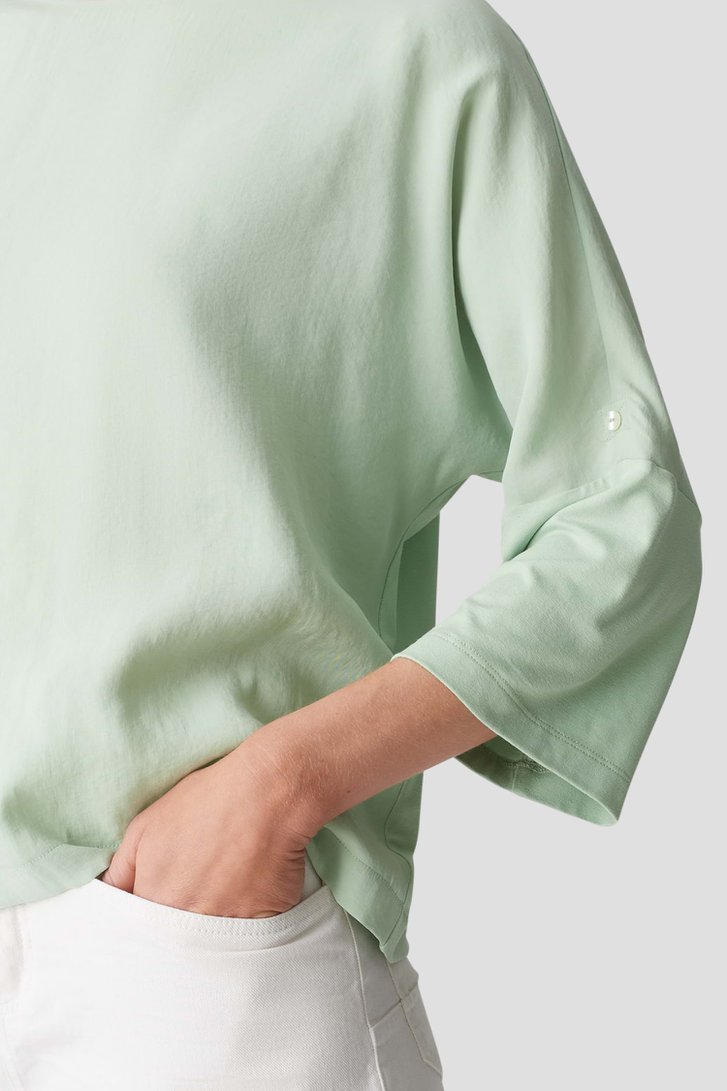 Lichtgroene blouse met vleermuismouwen van Opus voor Dames