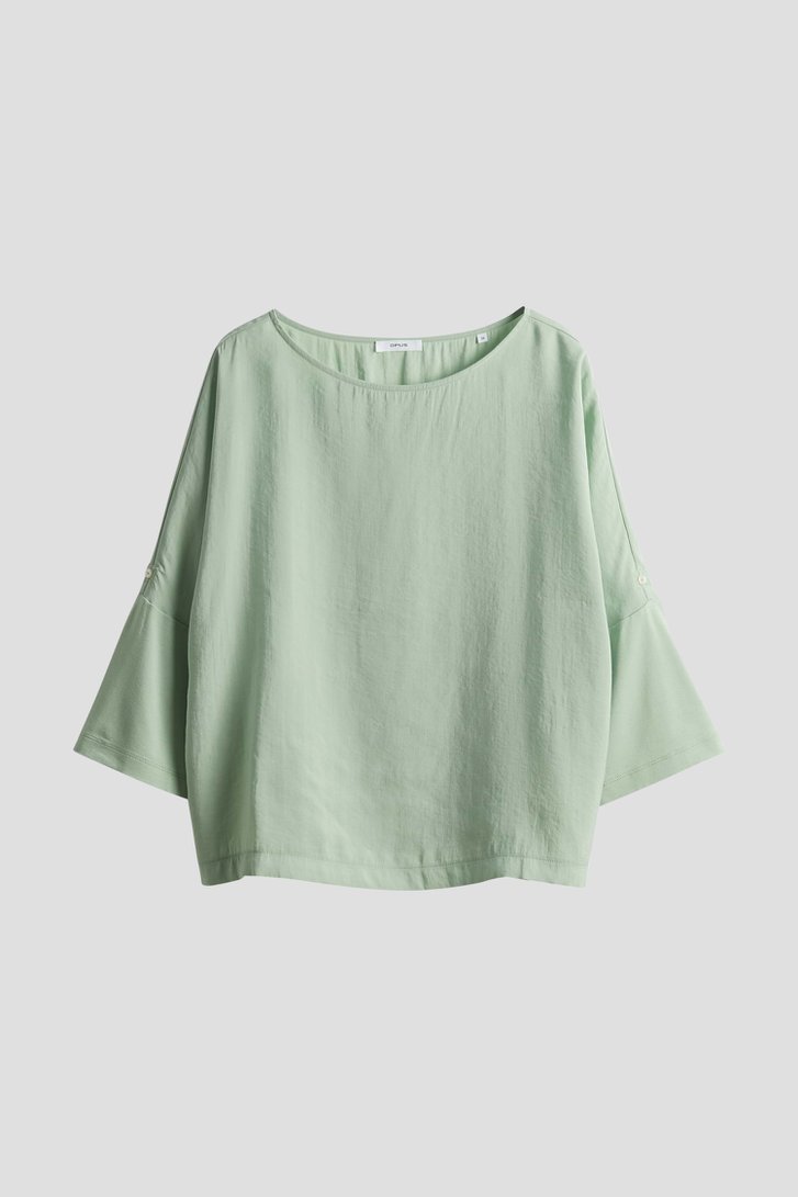 Lichtgroene blouse met vleermuismouwen van Opus voor Dames