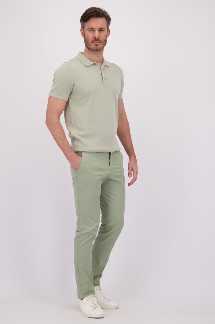 Voorkant van Lichtgroene chino - Milano - Slim fit door Brassville voor Heren