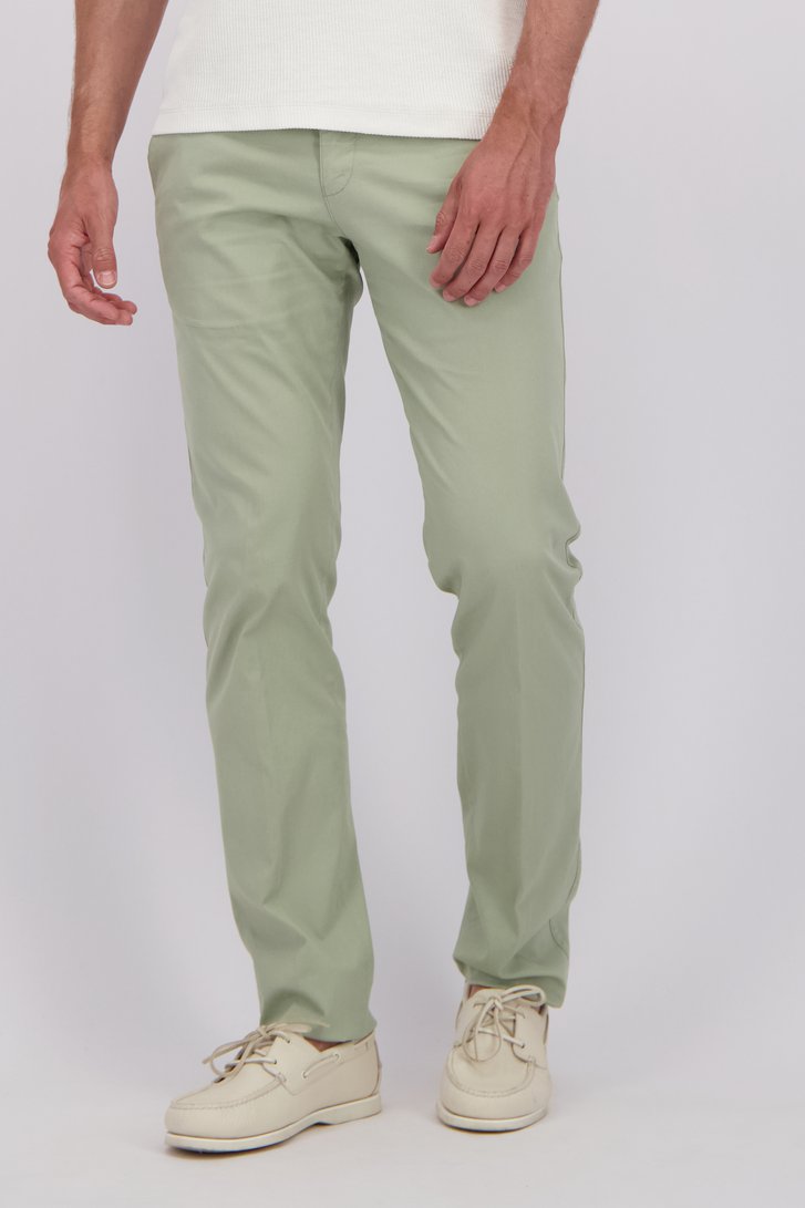Detail van Lichtgroene chino - Vancouver - Regular fit door Brassville voor Heren