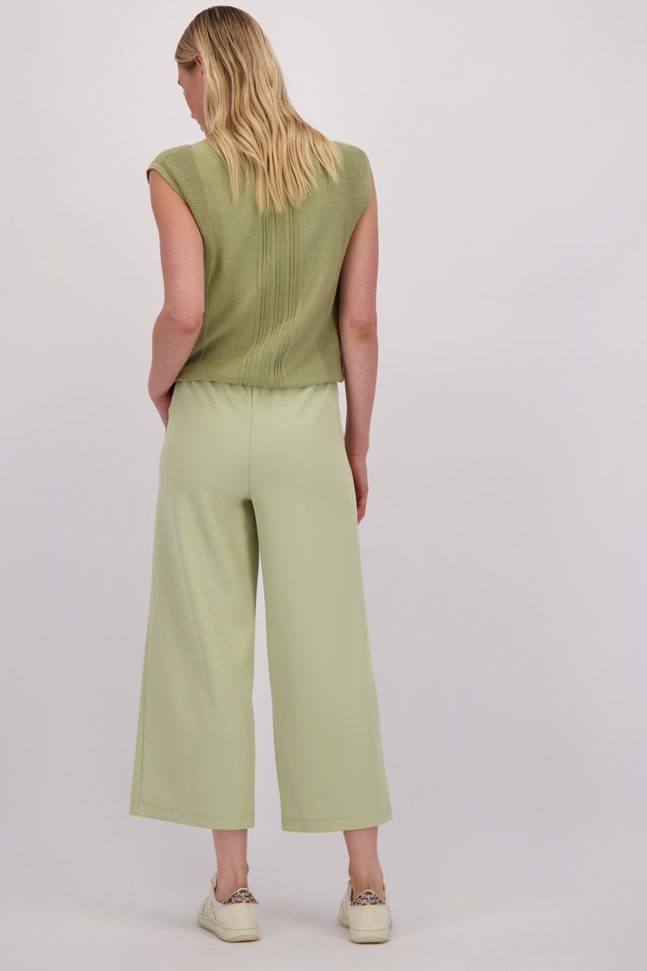 Achterkant van Lichtgroene culotte met stretch door Liberty Island voor Dames