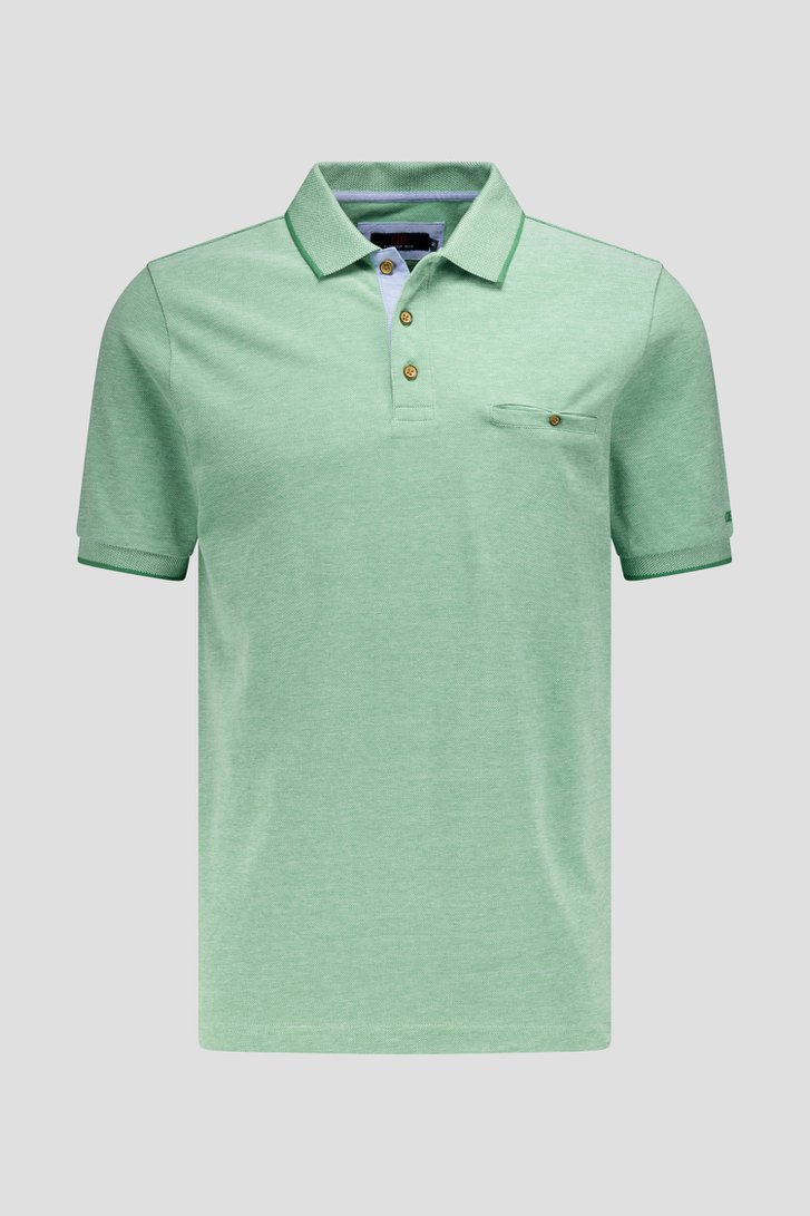 Productfoto 1 van Lichtgroene gemêleerde polo door Dansaert Blue voor Heren