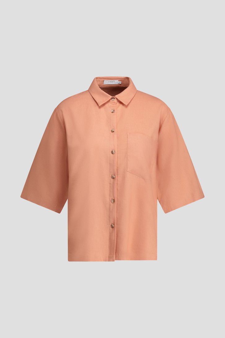 Productfoto 1 van Lichtroze linnen blouse door Liberty Island voor Dames