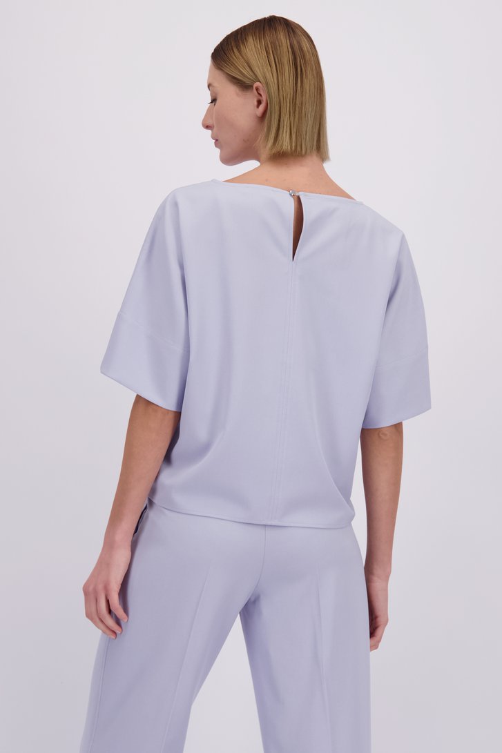 Achterkant van Lila blouse met korte mouwen door D'Auvry voor Dames