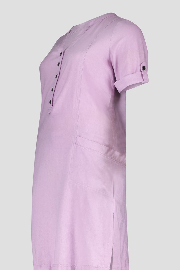 Lila kleedje met linnen van Signature voor Dames