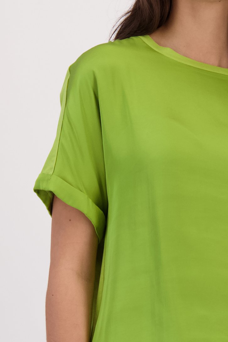 Detail van Limoengroen T-shirt  door JDY voor Dames