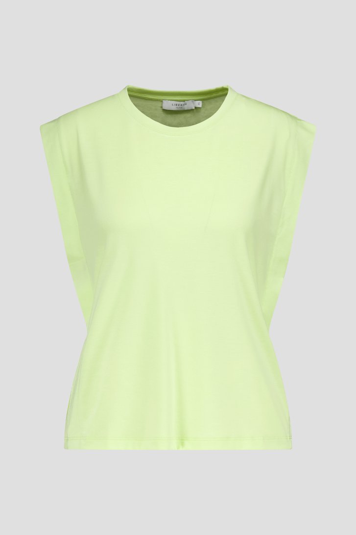 Limoengroen T-shirt zonder mouwen van Liberty Island voor Dames