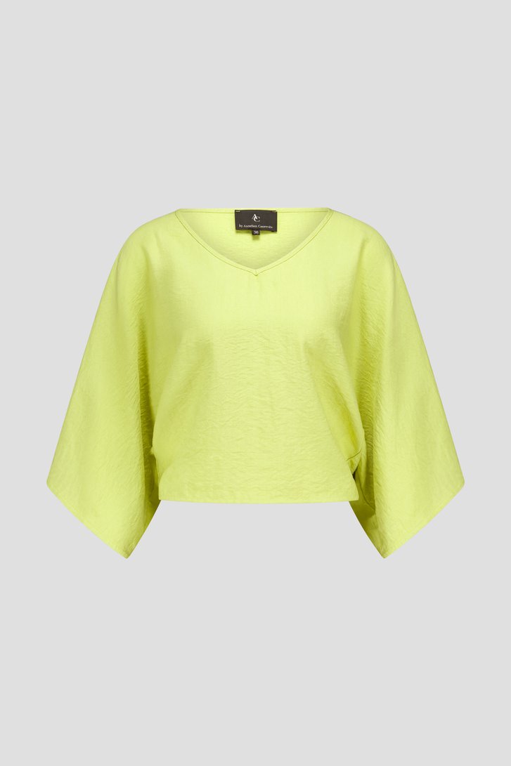 Limoengroene blouse van AC by Annelien Coorevits voor Dames